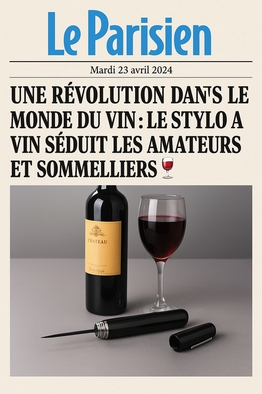 Le Parisien, Une Révolution dans le Monde du Vin : Le Stylo à Vin Séduit les Amateurs et Sommeliers 🍷✒️